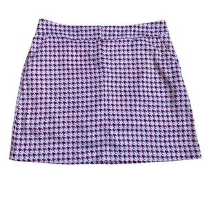 IZOD‎ Women's Pink Purple Houndstooth Check Golf Tennis Skort - 10 NWOT